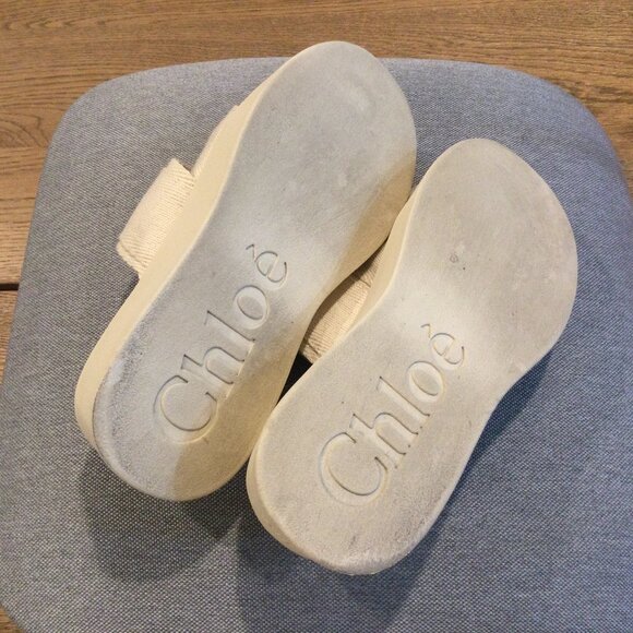 Authentic Chloe Mila Linen Sandals Size EU 36 - Picture 9 of 10